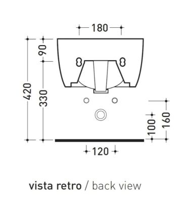 Wall mounted bidet Flaminia collection mini link