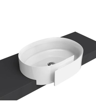 Flaminia Roll Semi-inset Oval Washbasin