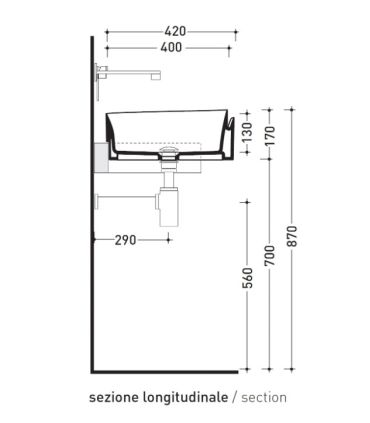 Flaminia Roll Semi-inset Oval Washbasin