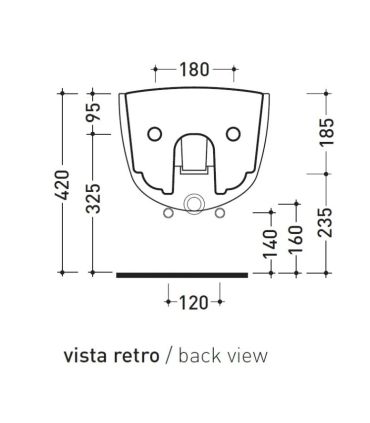 Bidet suspendu monotrou, Flaminia, spin, art. 5086