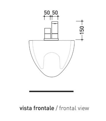 Bidet mixer, Flaminia, collection Si