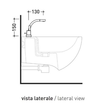 Bidet mixer, Flaminia, collection Si