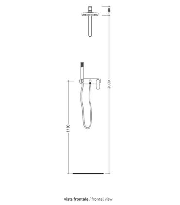 Set for shower with built in mixer, Flaminia, collection one