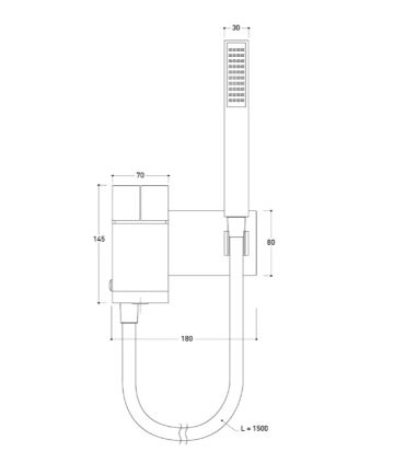 Gruppo esterno vasca Ceramica Flaminia serie si Si2081 finitura cromo
