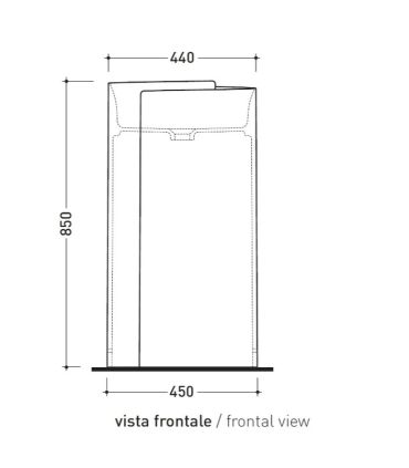 Colonne Lavabo 44cm Flaminia Monoroll MR44C