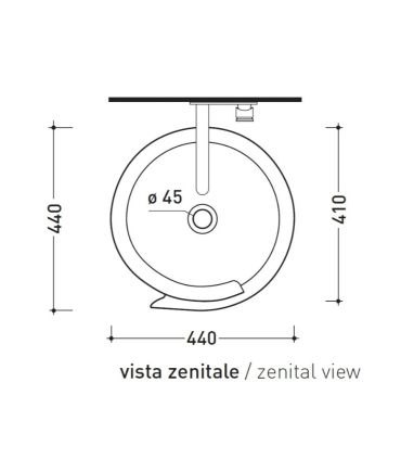 Lavabo a colonna 44cm Flaminia Monoroll mr44p