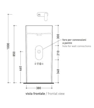 Column Washbasin Ceramica Flaminia Monowash MW40P