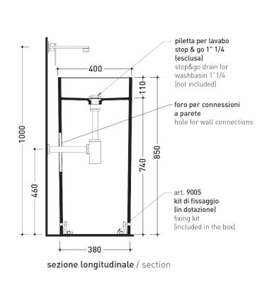 Column Washbasin Ceramica Flaminia Monowash MW40P