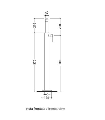 Miscelatore a pavimento Ceramica Flaminia serie one 113052/F