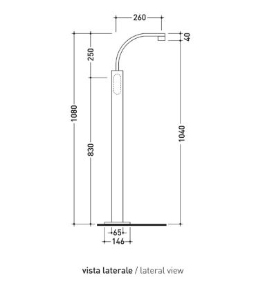 Miscelatore a pavimento Ceramica Flaminia serie one 113052/F