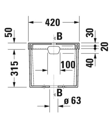 Duravit 1930 low entry close coupled toilet cistern