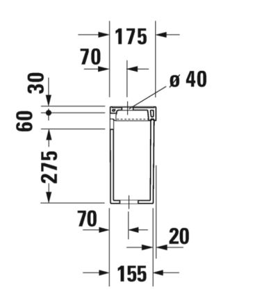 Duravit 1930 low entry close coupled toilet cistern