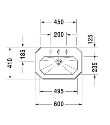 Duravit 1930 one-hole ceramic washbasin