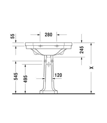 Colonne pour lavabo Duravit 1930 043880 et 043870