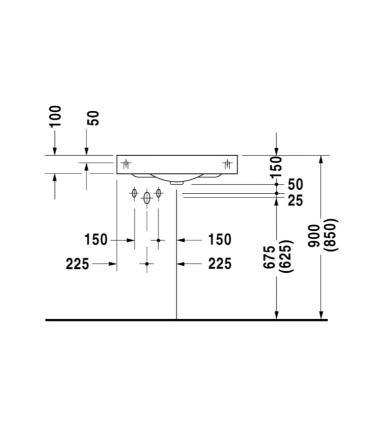 Lavabo angolare Duravit Architec 0448450000