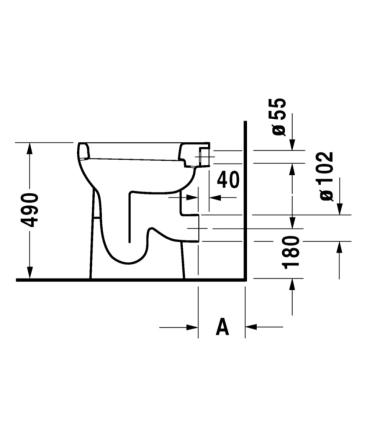 Duravit Sudan disabled toilet with wall outlet