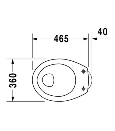 Toilet for the disabled Duravit Sudan floor outlet