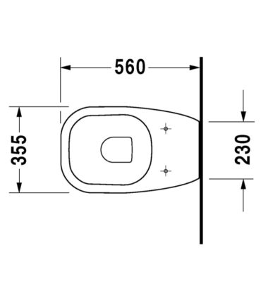 Cuvette sur pied au mur, Duravit, D-Code, blanc