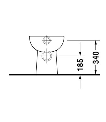 Cuvette sur pied au mur, Duravit, D-Code, blanc