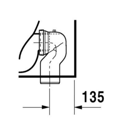 Floor standing toilet back to wall, Duravit, D-Code, white