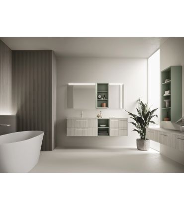 Mobile bagno Arbi Home Plus J sospeso con elementi a giorno