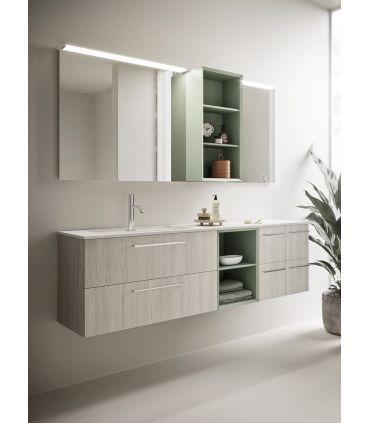 Mobile bagno Arbi Home Plus J sospeso con elementi a giorno