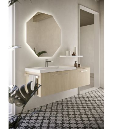 Mobila bagno Arbi Home Plus legno Allenghe e specchio Lord