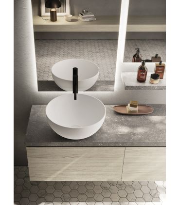 Mobile bagno Arbi Home Plus legno Tarvisio e HPL dioniso