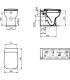 IDEAL STANDARD Floor standing toilet back to wall with soft close seat collection Esedra