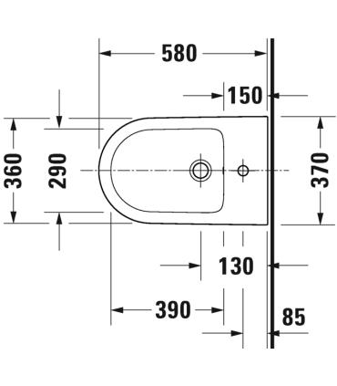 Floor mounted bidet Duravit D-Neo 229510