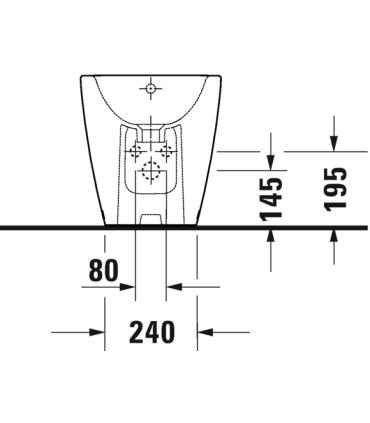 Floor mounted bidet Duravit D-Neo 229510