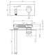 Miscelatore lavabo a parete da incasso piastra unica Bellosta Bambù