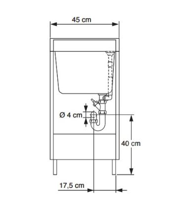 Mobile lavatoio Geromin Smart 1 anta profondità 50 cm con cesto