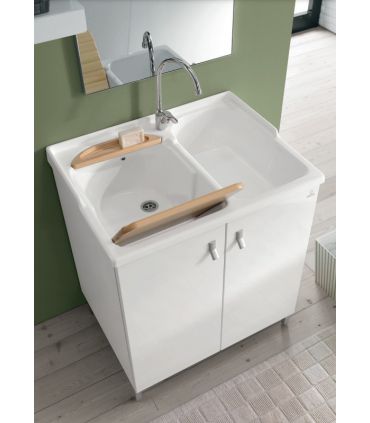 Cuve a'laver 2 baignoires avec Meuble 2 portes, Geromin collection Smart