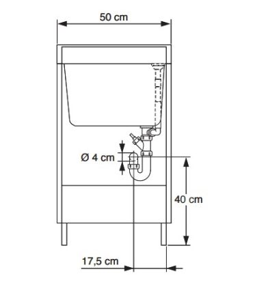 Mobile lavatoio Geromin Smart 1 anta profondità 50 cm senza cesto