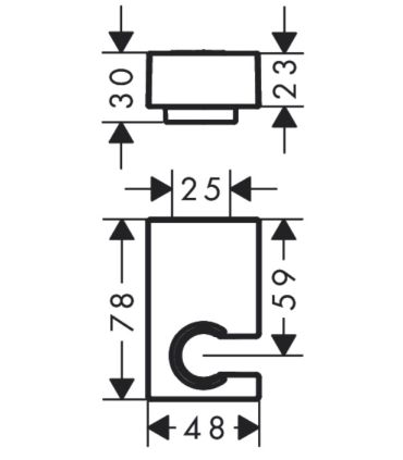 Supporto doccia Hansgrohe Porter E 28387
