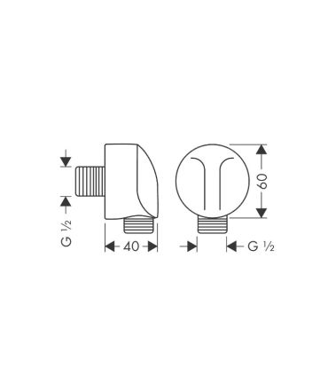 Set doccia Hansgrohe tondo composto da Soffione, braccio doccia, miscelatore termostatico e doccetta