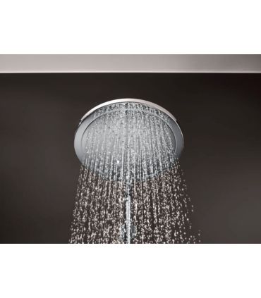 Set doccia Hansgrohe tondo composto da Soffione, braccio doccia, miscelatore termostatico e doccetta