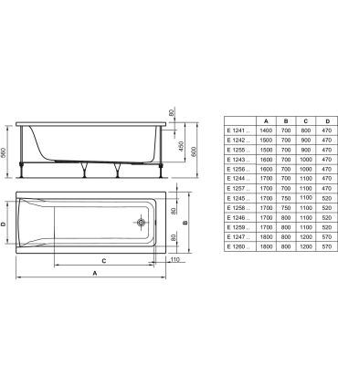 CONNECTER AIR TUB NORM.180X80 B.EU