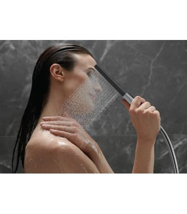 Set doccia Hansgrohe quadro composto da Soffione, braccio doccia, miscelatore termostatico e doccetta