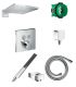 Set doccia Hansgrohe quadro composto da Soffione, braccio doccia, miscelatore termostatico e doccetta