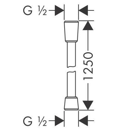 Hose for shower collection Isiflex Hansgrohe
