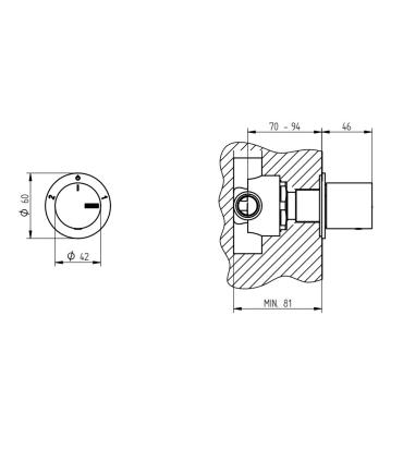 Bellosta Revivre 8803/2H/E high flow rate 2-way diverter