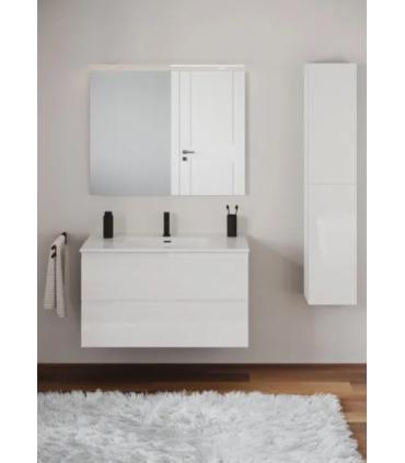 Meuble avec lavabo en céramique et miroir Cosmic B-Best avec 2 tiroirs