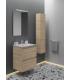 Meuble avec lavabo en céramique et miroir Cosmic B-Best avec 2 tiroirs