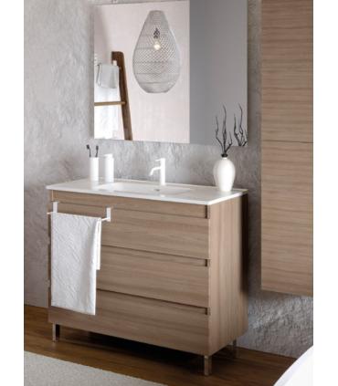 Meuble avec lavabo en céramique et miroir 3 tiroirs Cosmic B-Best