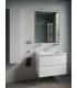 Meuble avec lavabo en céramique et miroir Cosmic B-Best avec 2 tiroirs