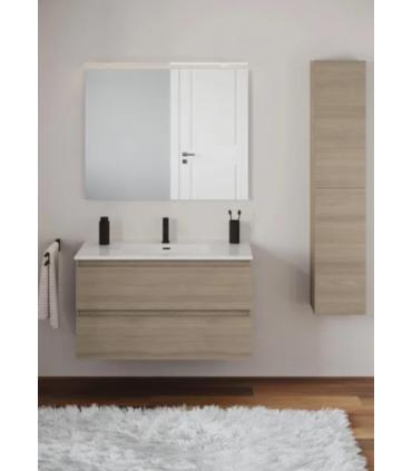 Meuble avec lavabo en céramique et miroir Cosmic B-Best avec 2 tiroirs