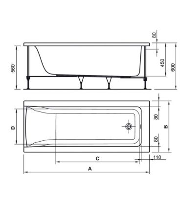 Baignoire normal Ideal Standard connect