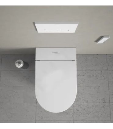 Wc multifunzione Duravit Sensowash Starck F Plus con placca Durasystem in  vetro bianco